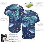 Personalized Sharks Baseball Jersey - Teal White 3D Pattern Design Authentic Sportswear Personalized Teal Teal-White 3D Pattern