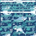Custom Sharks Baseball Jersey with Personalized Name and Number, Teal 3D Pattern Design, Authentic Team Apparel Personalized