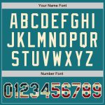 Custom Name & Number Personalized Teal USA Flag Vintage Baseball Jersey, Authentic Cream Design Personalized Teal Vintage