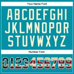 Custom Name & Number Personalized Teal Vintage USA Flag Basketball Jersey Authentic Throwback Team Apparel Personalized Teal