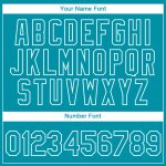 Custom Teal White 3D Pattern Animal Crane T-Shirt with Name and Number Performance Apparel Personalized Teal White 3D Pattern