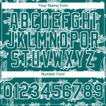 Custom Name and Number Baseball Jersey with Teal White 3D Boats and Fish Pattern Design Personalized Teal White 3D Pattern