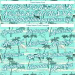 Custom Name and Number Hawaii Palm Trees Golf Polo Shirt, Performance Teal White 3D Pattern Design Personalized Teal White