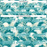 Custom Name Number Authentic Baseball Jersey Teal White 3D Pattern Design Jellyfish Personalized Teal White 3D Pattern Design