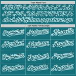 Personalized Custom Name Number Baseball Jersey Teal White Authentic Raglan Sleeves Personalized Teal White Authentic Raglan
