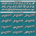 Custom Name and Number Authentic Baseball Jersey in Teal White and Black - Personalized Team Jersey Personalized Teal White-Black