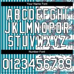 Custom Animal Zebra Performance T-Shirt with 3D Teal White-Black Design | Personalized Team Name and Number Personalized