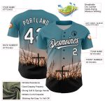 Personalized Cross Jesus Christ Good Friday Jersey | Custom Name & Number 3D Teal White-Black Baseball Team Design Personalized