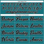 Custom Name and Number Authentic Baseball Jersey - Personalized Teal and Black Team Jersey Personalized Teal White-Black