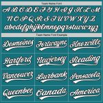 Personalized Teal Authentic Baseball Jersey - Black and White Mens Sports Apparel Personalized Teal White-Black Authentic