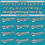 Custom Authentic Throwback Baseball Jersey | Personalized Teal White-Black with Name & Number Personalized Teal White-Black