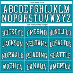 Personalized Authentic Basketball Jersey - Teal White Black Throwback Style Personalized Teal White-Black Authentic Throwback