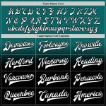 Custom Varsity Letterman Bomber Jacket for Men, Teal Black White Fade, Personalized with Name and Number Personalized Teal