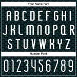Custom Name Number Volleyball Uniform Jersey Teal White Black Geometric Shape Personalized Design Personalized Teal White-Black