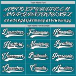 Customizable Hockey Jersey - Personalized Teal White Black Design with Team Name and Number Personalized Teal White-Black