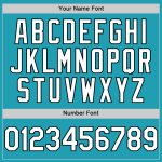 Custom Team Baseball Jersey with Personalized Name and Number, Teal White-Black Mesh Authentic Throwback Design Personalized