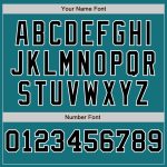 Custom Name and Number Baseball Jersey - Personalized Teal White Black Pinstripe Authentic Split Fashion Personalized Teal
