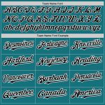 Custom Name and Number Baseball Jersey - Personalized Teal White Black Pinstripe Authentic Split Fashion Personalized Teal