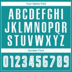 Customizable Teal Black White Soccer Jersey with Fade Design, Personalized Name and Number - Fashion Team Uniform Personalized