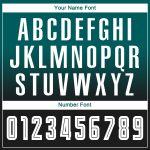 Custom Teal Black White Soccer Jersey with Name and Number - Personalized Long Sleeve Fade Fashion Uniform Personalized Teal