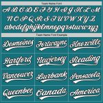 Custom Team Name Number Unisex Softball Jersey Personalized Teal White Black Two-Button Design Personalized Teal White-Black
