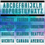 Custom Teal White Geometric Triangle Soccer Jersey with Name and Number - Personalized Team Uniform Personalized Teal White