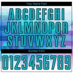 Custom Teal White Geometric Triangle Soccer Jersey with Name and Number - Personalized Team Uniform Personalized Teal White