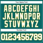 Personalized Teal White Gold Baseball Jersey - Authentic Custom Team Apparel Personalized Teal White-Gold Authentic Baseball