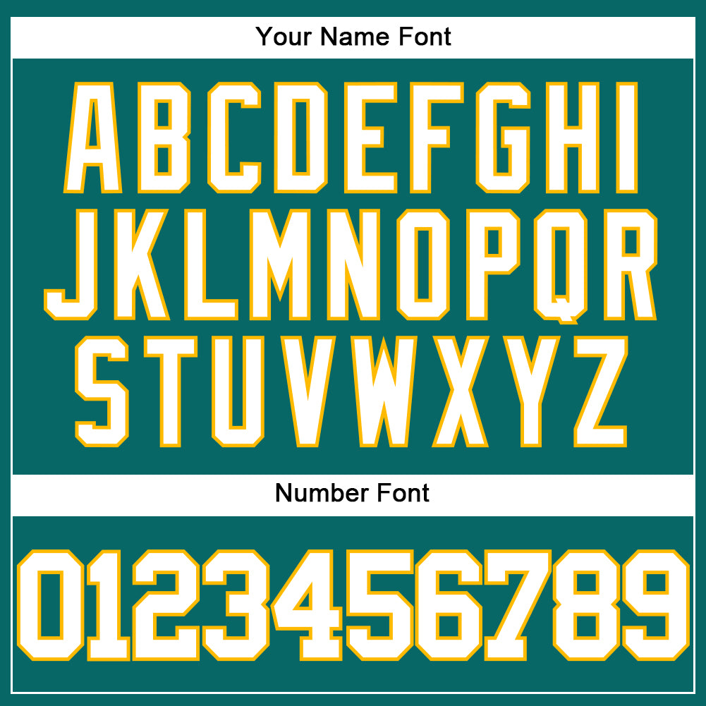 Personalized Teal White-Gold Authentic Baseball Jersey Personalized Teal White Gold Baseball Jersey - Authentic Custom Team Apparel Personalized Teal White-Gold Authentic Baseball - Image 5