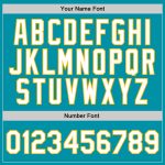 Personalized Teal White Gold Basketball Jersey - Authentic Throwback Style Personalized Teal White-Gold Authentic Throwback