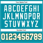 Custom Basketball Jersey with Personalized Name and Number - Teal White Gold-Black Authentic Throwback Design Personalized