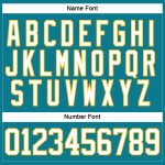 Custom Name Number Hockey Jersey Teal White Gold Lace Neck Personalized Team Apparel Personalized Teal White-Gold Hockey