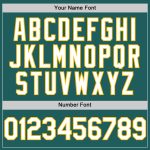 Custom Authentic Baseball Jersey with Personalized Name and Number in Teal White Gold - Team Jersey Personalized Teal White-Gold