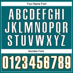 Custom Authentic Football Jersey with Personalized Name & Number - Teal White-Gold Mesh Personalized Teal White-Gold Mesh