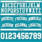 Custom Name and Number Basketball Shorts - Personalized Teal White-Gray Authentic Throwback Style Personalized Teal White-Gray