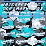 Custom Name and Number Authentic Baseball Jersey in Teal White-Light Blue 3D Pattern Design Personalized Teal White-Light