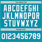 Custom Basketball Jersey with Team Name and Number, Personalized Teal and Light Blue Throwback Design Personalized Teal White-Light