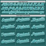 Custom Team Baseball Jersey - Personalized Authentic Teal and White Line with Custom Name and Number Personalized Teal White