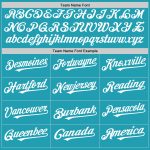 Custom Name Number Personalized Teal White Authentic Throwback Baseball Jersey - Team Spirit Gear Personalized Teal White