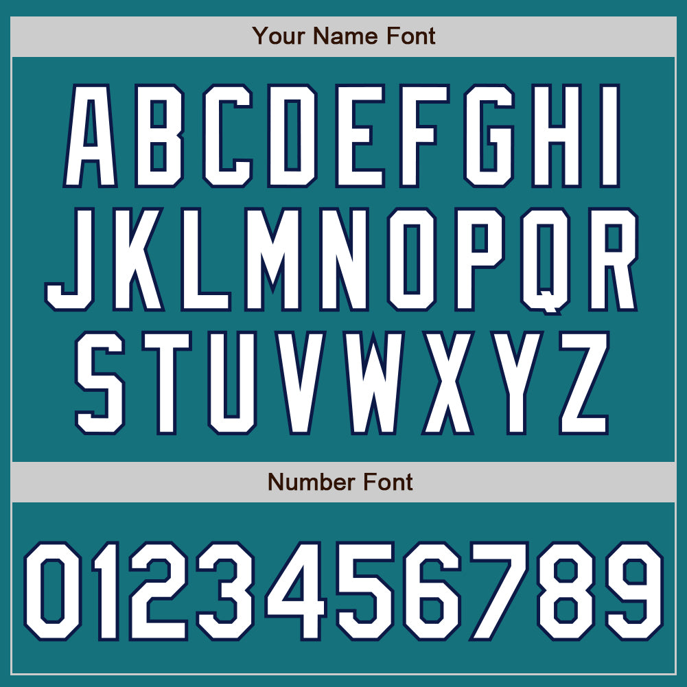 Personalized Teal White-Navy Authentic Raglan Sleeves Baseball Jersey Team Custom Name and Number Custom Name and Number Baseball Jersey - Personalized Teal White Navy Authentic Raglan Sleeves Team Gear Personalized Teal - Image 5