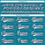 Custom Name and Number Hockey Lace Neck Jersey in Teal White-Navy - Personalized Team Apparel Personalized Teal White-Navy
