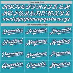 Custom Team Baseball Jersey - Personalized Teal White-Navy Mesh with Name and Number Personalized Teal White-Navy Mesh Authentic