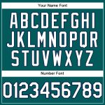 Custom Team Performance T-Shirt with Personalized Name and Number - Teal White-Navy Personalized Teal White-Navy Performance