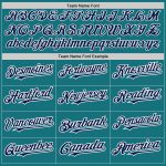 Custom Name Number Authentic Baseball Jersey - Personalized Teal White Navy Pinstripe Team Fashion Jersey Personalized Teal