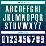 Custom Name Number Soccer Jersey Long Sleeve Teal White Navy Fade Fashion Team Uniform Personalized Teal White-Navy Sublimation