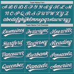 Custom Two-Button Unisex Softball Jersey with Personalized Name & Number - Teal White-Navy Personalized Teal White-Navy Two-Button