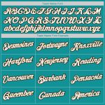 Customizable Baseball Jersey with Teal, White, and Old Gold Design - Personalized Name & Number Personalized Teal White-Old