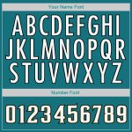Customizable Baseball Jersey with Teal, White, and Old Gold Design - Personalized Name & Number Personalized Teal White-Old