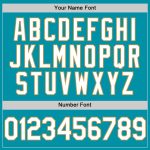 Custom Name and Number Authentic Throwback Baseball Jersey - Personalized Teal and Old Gold Team Apparel Personalized Teal