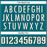 Custom Teal and White Football Jersey with Gold Accents, Personalized Name and Number - Authentic Team Gear Personalized